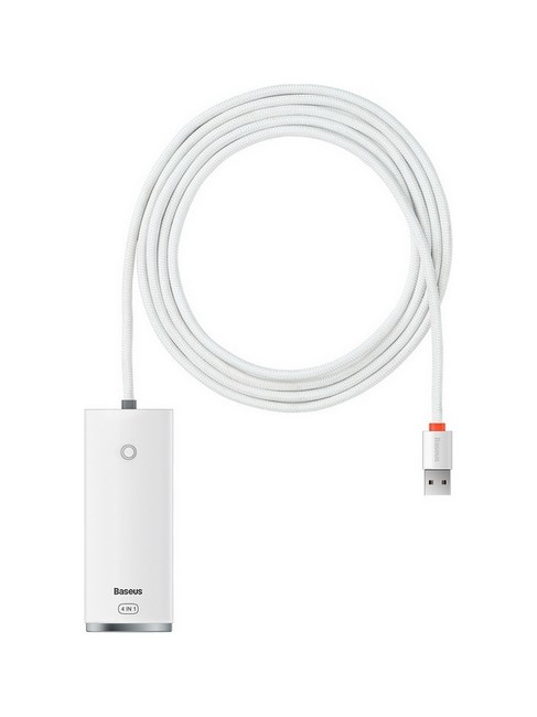 Adaptér Baseus HUB USB-A - 4x USB-A bílý 92800