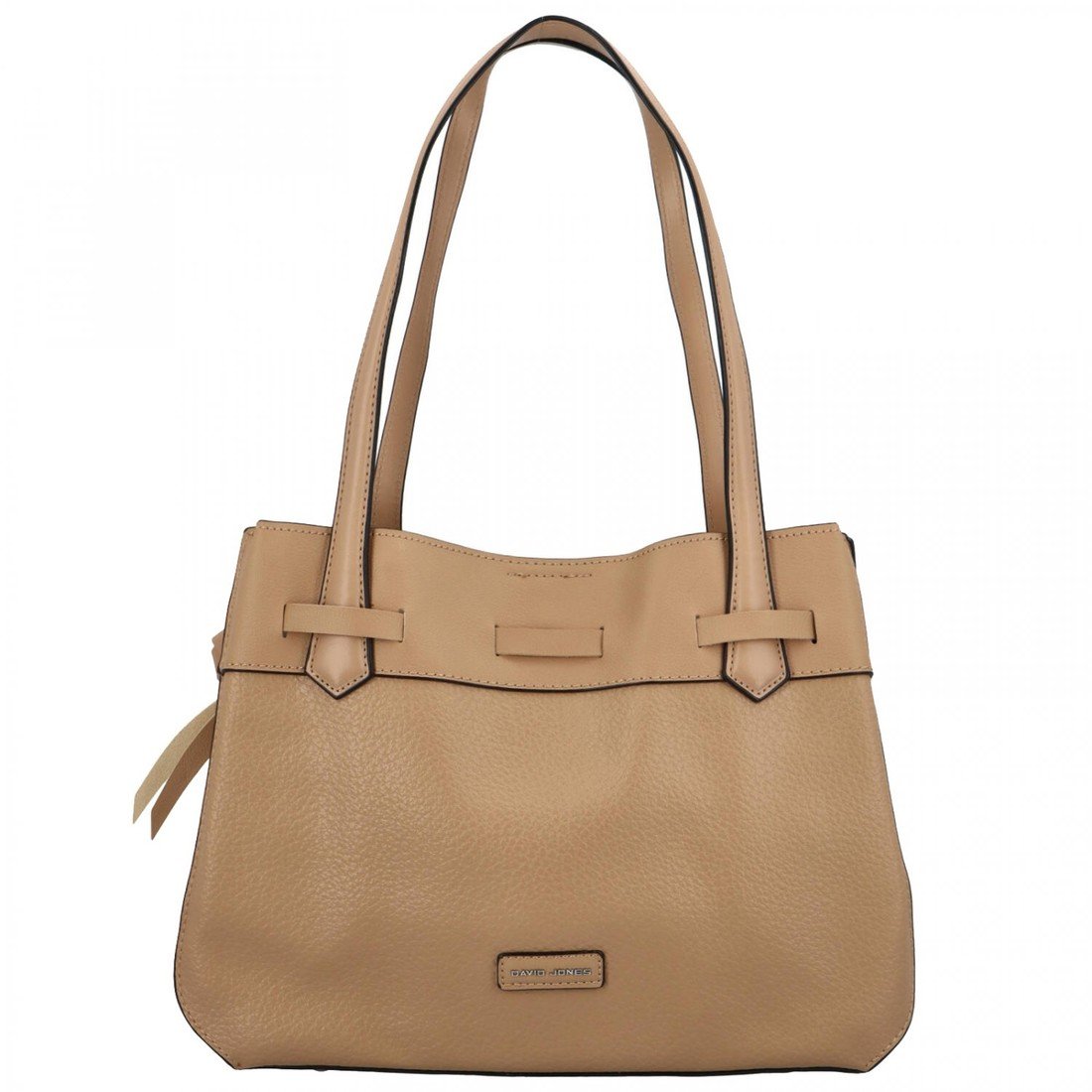 Trendová dámská koženková kabelka April, tmavě béžová