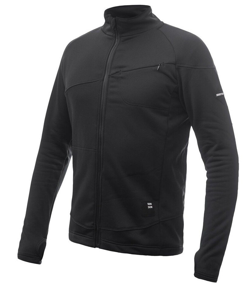 SENSOR PROFI pánská mikina celozip černá Velikost: L