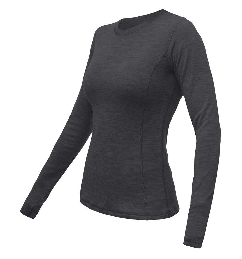 SENSOR MERINO BOLD dámské triko dl.rukáv anthracite gray Velikost: L