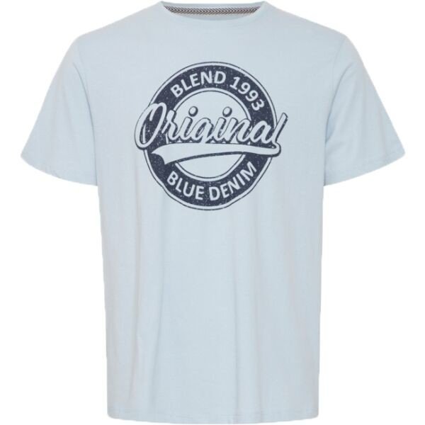 BLEND Pánské tričko Pánské tričko, světle modrá, velikost XXL