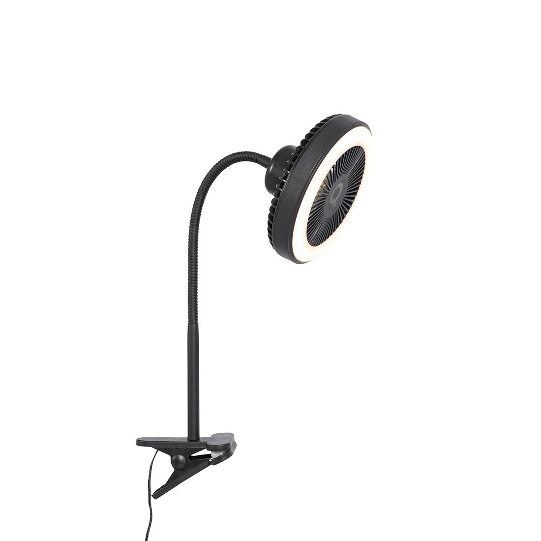 Stolní ventilátor černý včetně LED 2700K - Dores