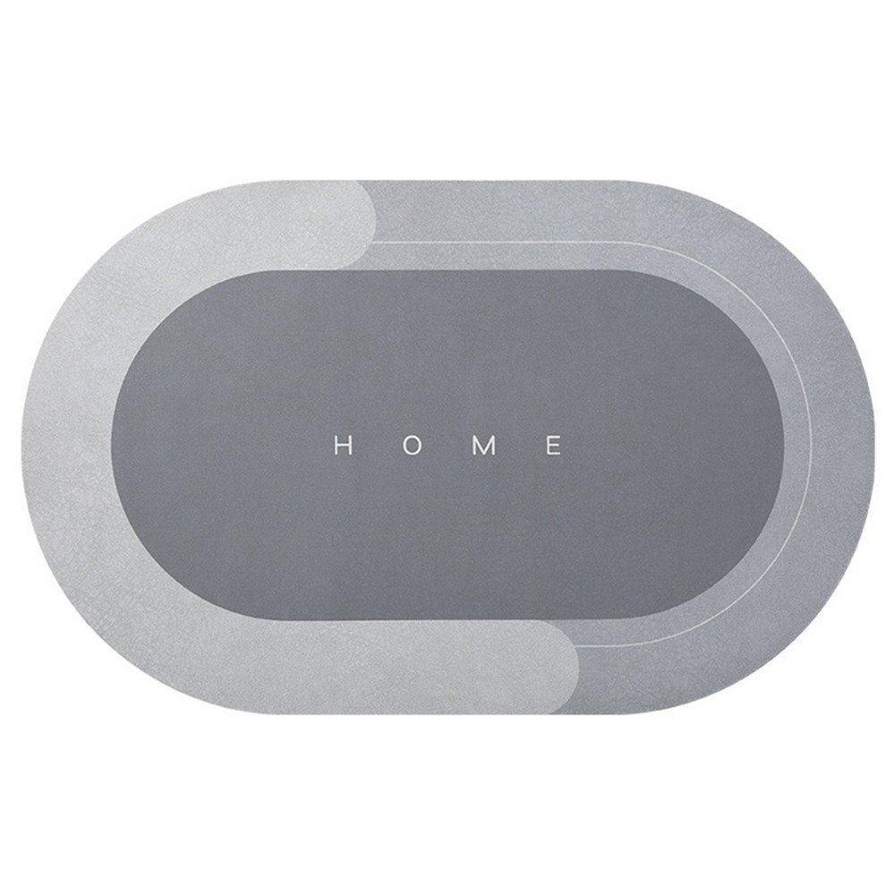 HomeLife Koupelnová absorpční předložka 50 x 80 cm ovál, šedá