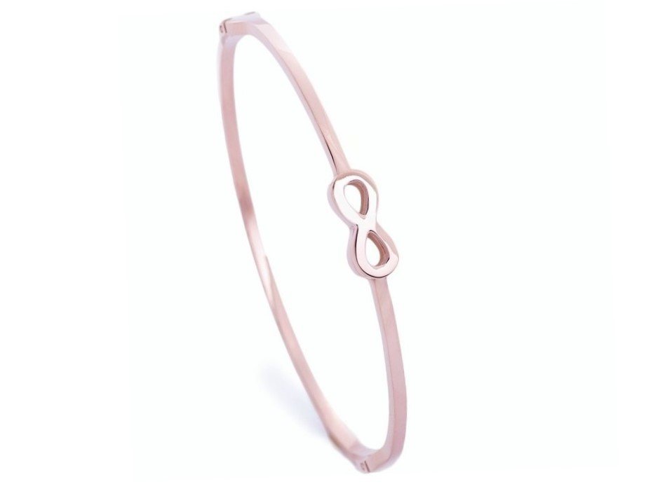 Bangles.cz Náramek chirurgická ocel Infinity rose gold 786