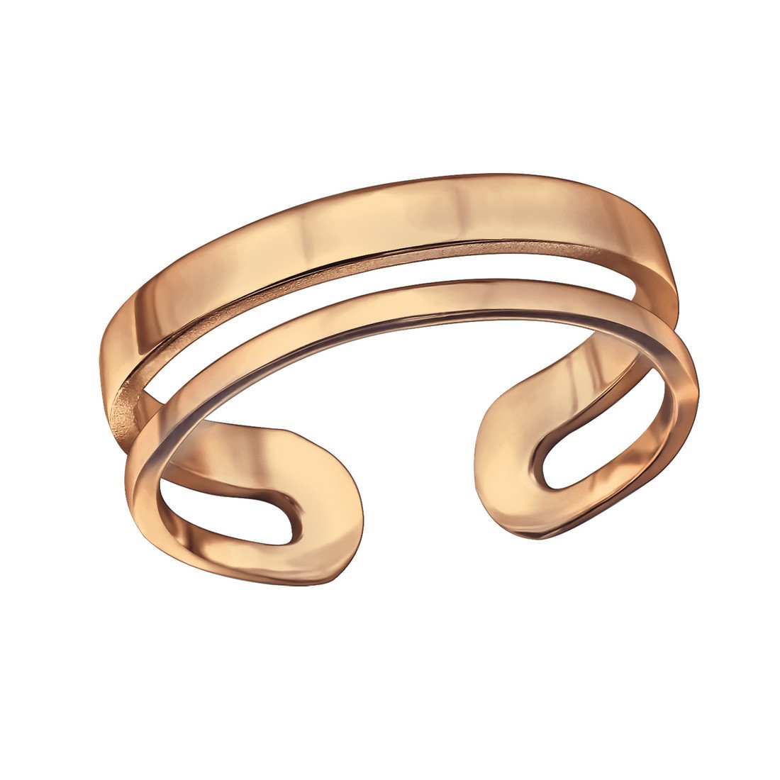 Bangles.cz Prsten Line rose gold stříbro 925 Velikost: 6 - 1,6 cm (EU 51 - 53) 2035/6