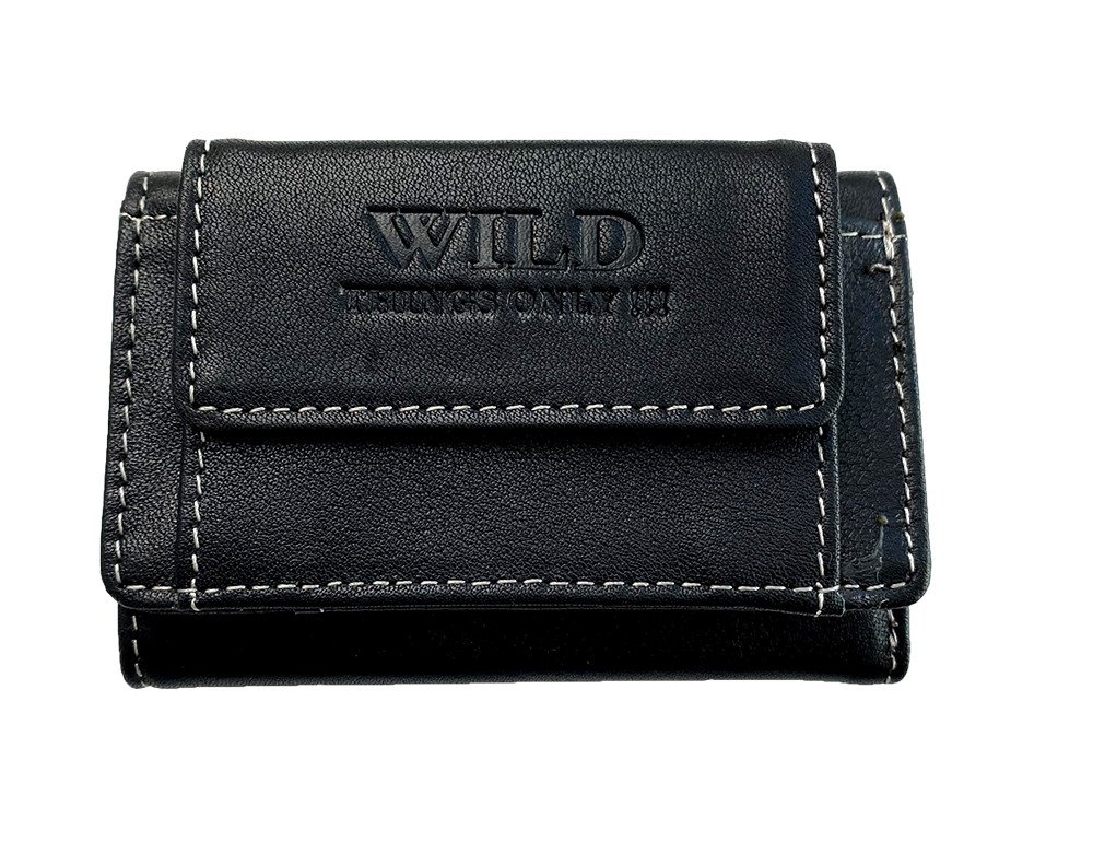 Pánská kožená kapesní peněženka Wild menší Barva: Černá