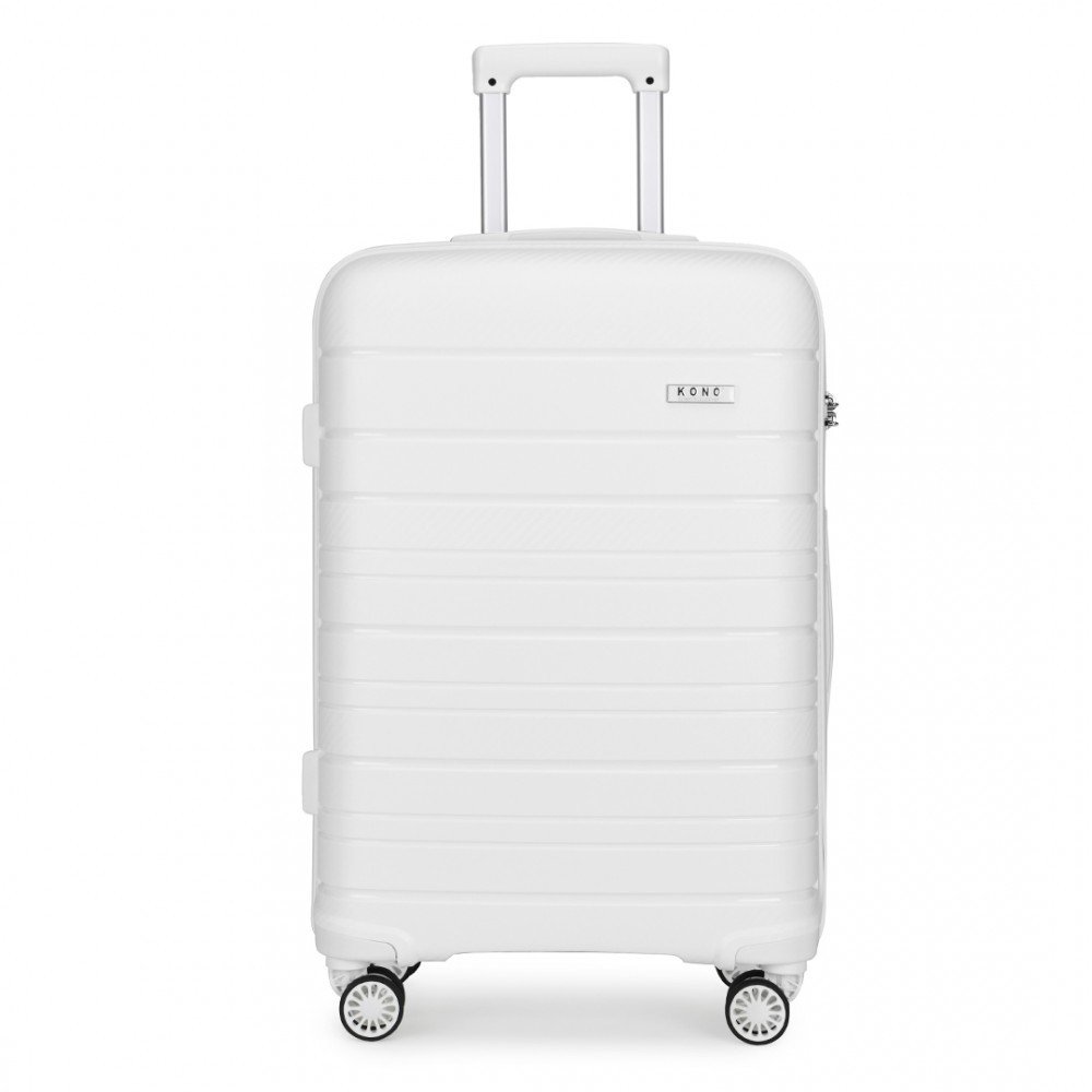 Cestovní kufr na kolečkách Kono Classic Collection - Bílý - 110L