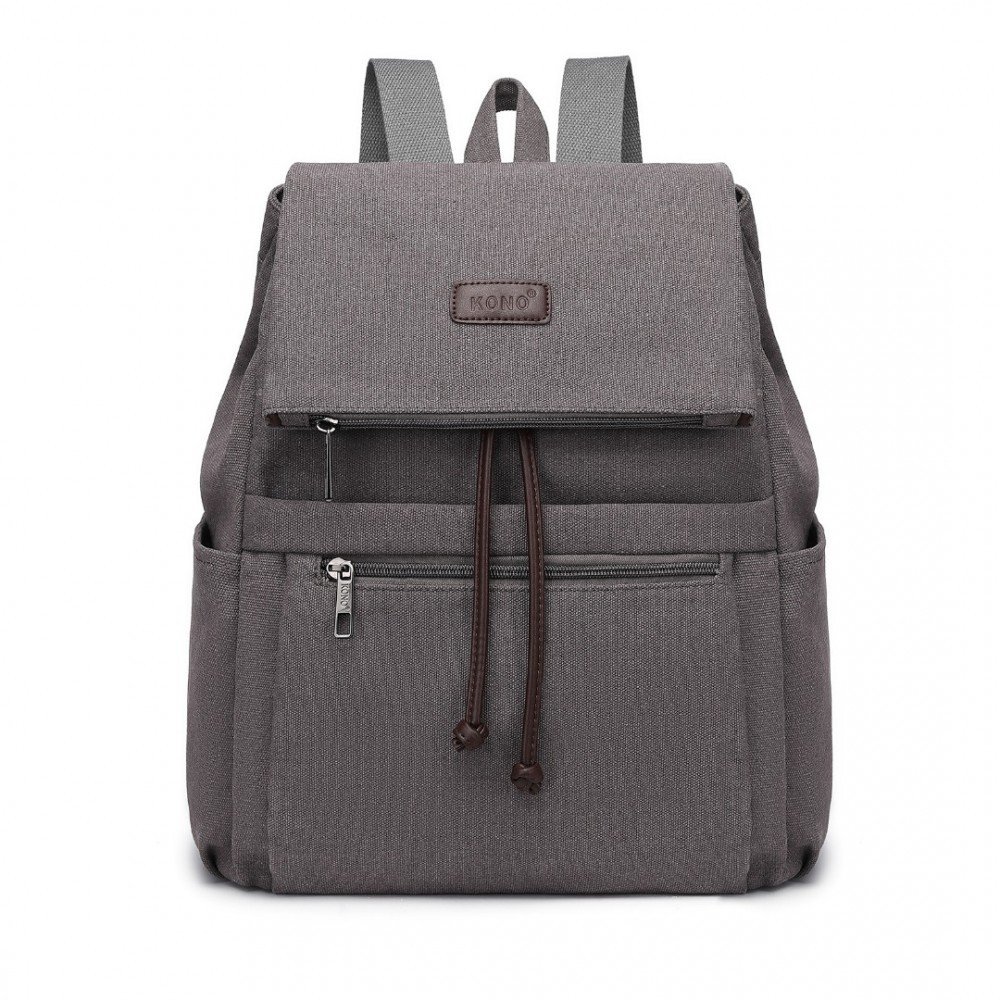 KONO unisex plátěný batoh SAVIORA - 18L - šedý