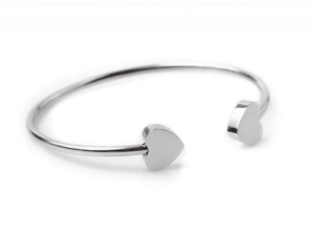 Bangles.cz Náramek chirurgická ocel Pure heart silver 361