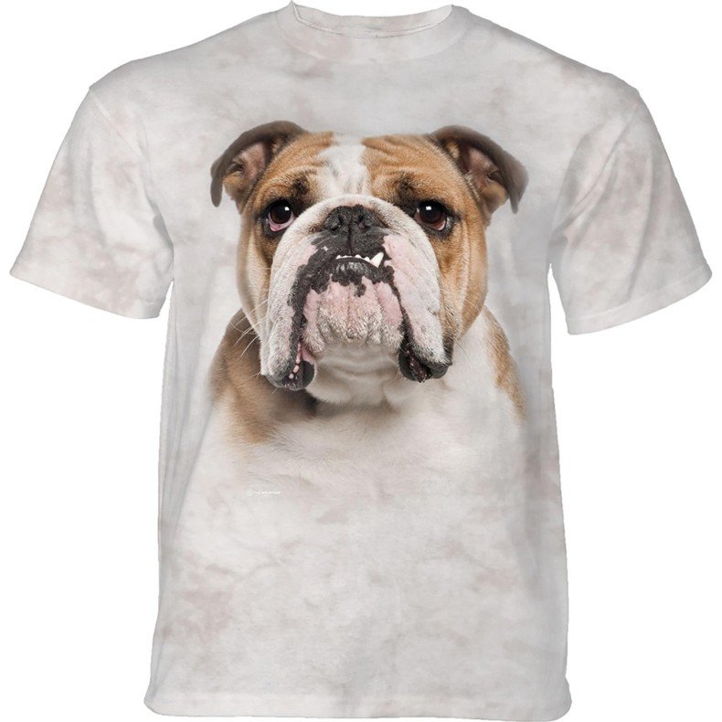 Pánské batikované triko The Mountain - Bulldog - béžové Velikost: S
