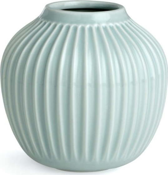 Mentolově modrá kameninová váza Kähler Design Hammershoi, ⌀ 13,5 cm