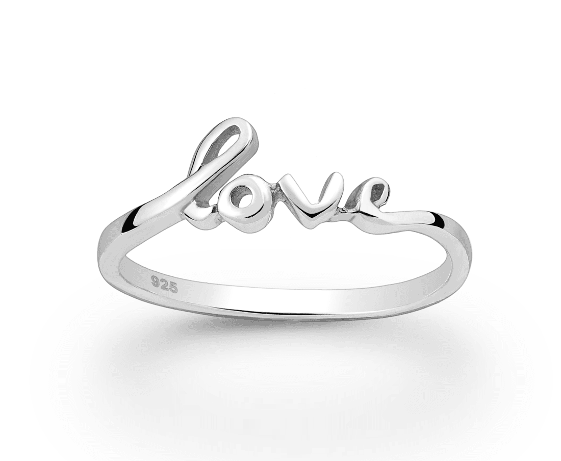 Bangles.cz Prsten Love stříbro 925 Velikost: 5 - 1,5 cm (EU 49 - 50) 2622/5 -