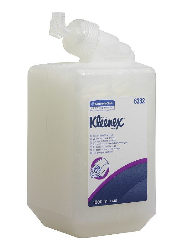 Kimberly Clark Sprchový gel KC Kleenex na vlasy a tělo, bílý, 1l