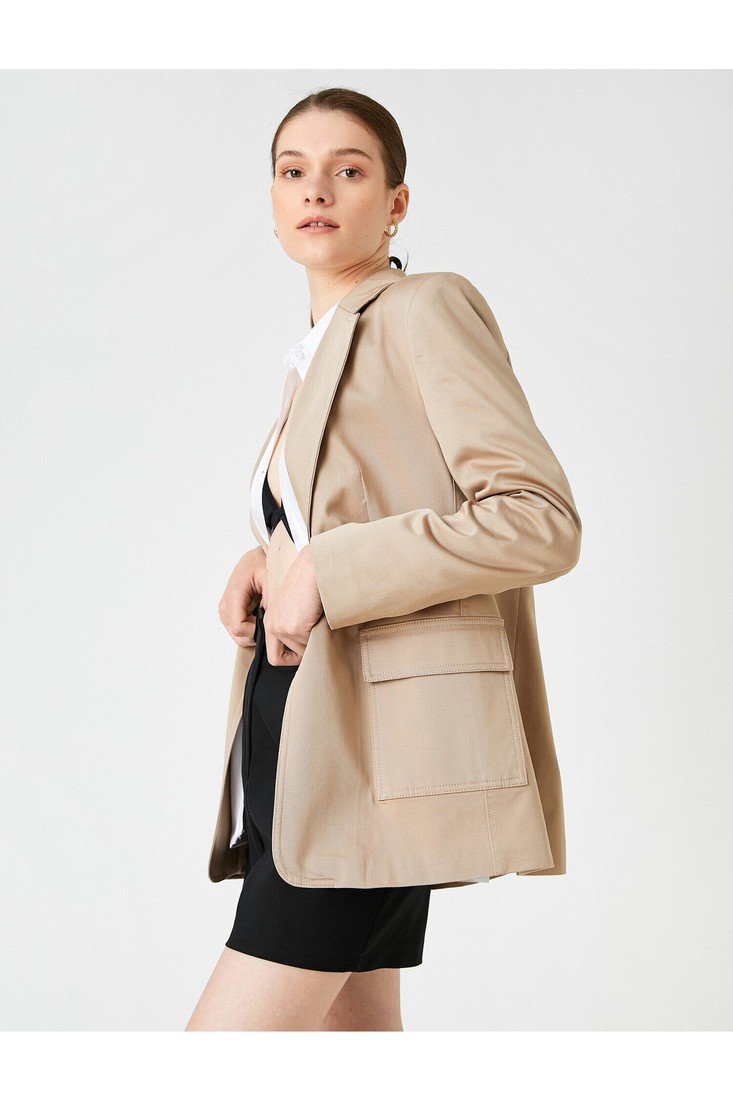 Koton Jacket - Beige - Relaxed fit