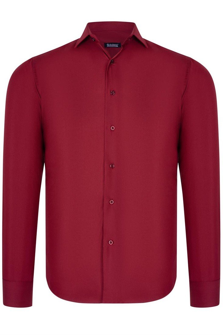 G726 DEWBERRY MEN'S SHIRT-STRAIGHT BURGUNDY