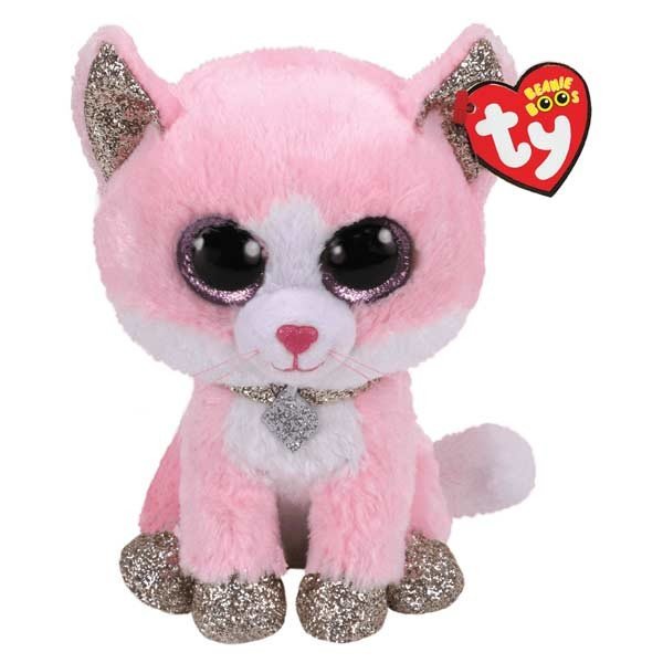 TY Růžová kočka, Fiona 15 cm