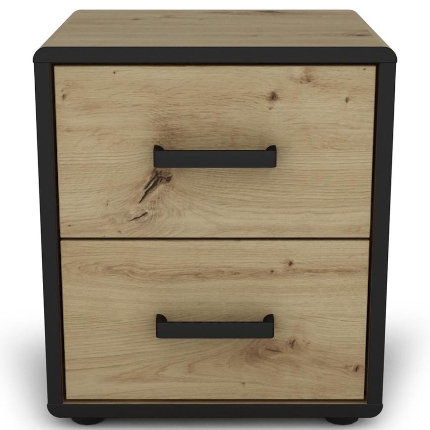 Noční stolek Capannoli 40 2s dub artisan/černá