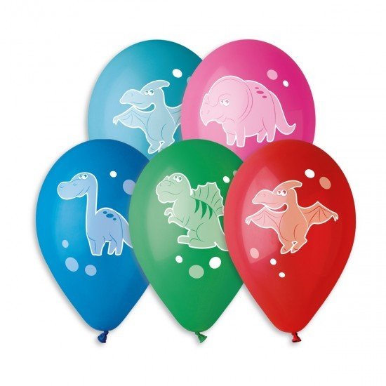 Gemar Nafukovací balónky - Veselí dinosauři - 5 ks - P5GS110