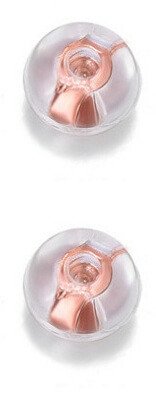 Troli Uzávěr na náušnice 4 kusy - 2 páry Silicone Rose Gold