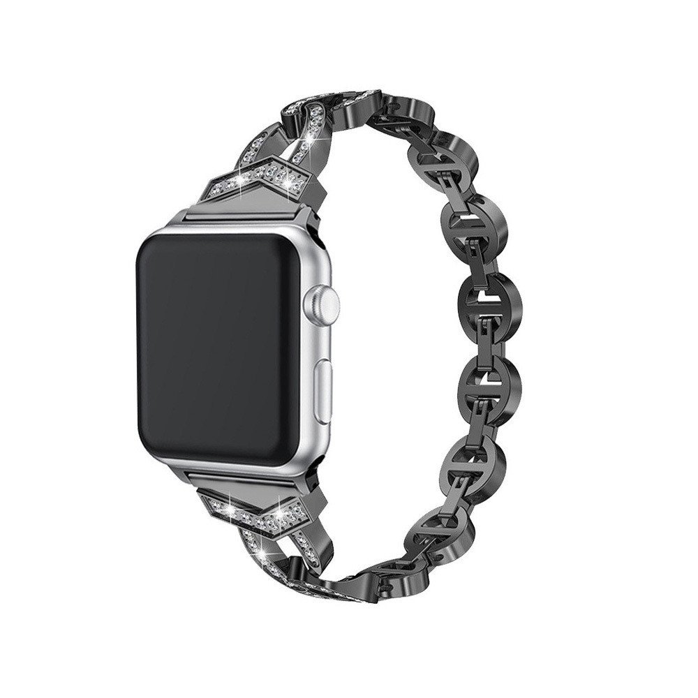 Case4mobile Řemínek Crystal pro Apple Watch 42/44/45/49 mm - černý