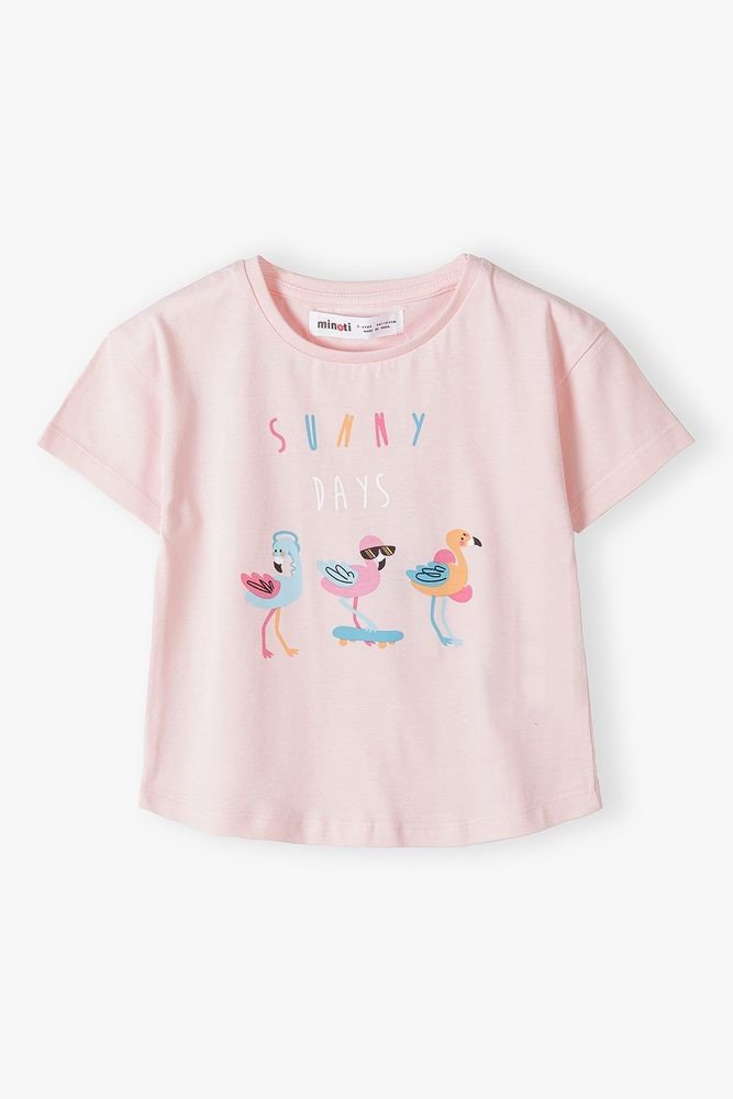 Tričko dívčí s krátkým rukávem, Minoti, 14tee 23, Holka - 80/86 | 12-18m