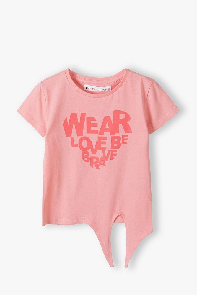 Tričko dívčí s krátkým rukávem zavazovací, Minoti, 14tee 37, Holka - 104/110 | 4/5let