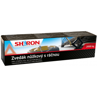 SHERON Zvedák nůžkový 2000 kg s ráčnou SHERON 6000091 8595642001697