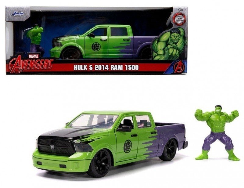 Jada Toys | Avengers - Diecast Model 1/24 2014 RAM 1500 s figurkou Hulk