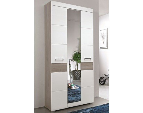 Skříň Funny, dub stříbrný/bílá