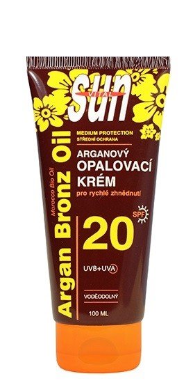 Vivaco Opalovací krém s BIO arganovým olejem SPF 20 SUN VITAL 100 ml