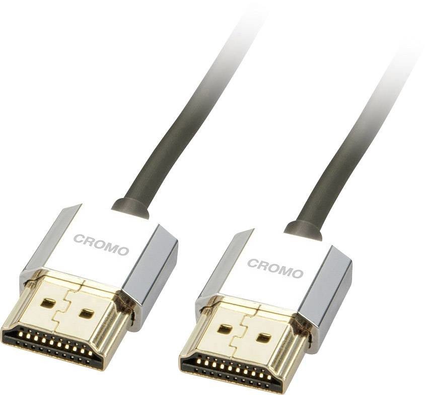 LINDY HDMI kabel Zástrčka HDMI-A, Zástrčka HDMI-A 0.50 m černá 41670  HDMI kabel