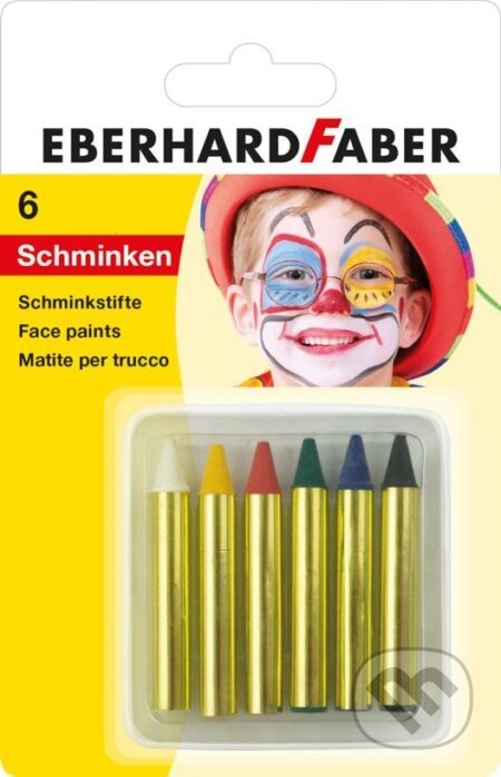 Farby na tvár v ceruzke, 6 kusov - Eberhard Faber