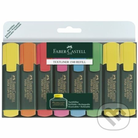 Zvýrazňovač Textliner, set 6+2 - Faber-Castell