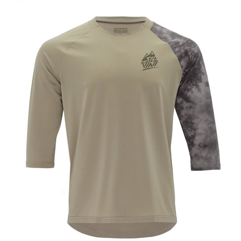 Dres Silvini Brunello MD2239 - pánské, 3/4 rukáv, krémová-hnědá - velikost 2XL