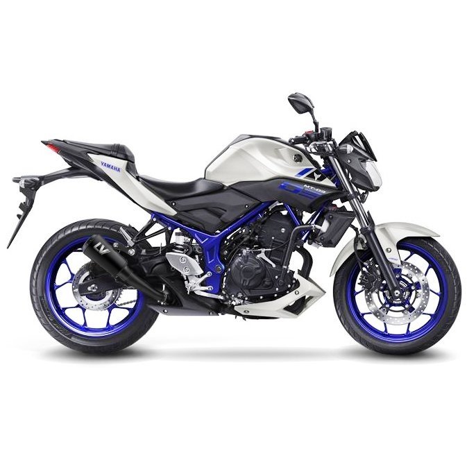 LeoVince 15212FB LV-10 Full Black Yamaha MT-125 / YZF-R125 / MT-03 / YZF-R3 (14-20)