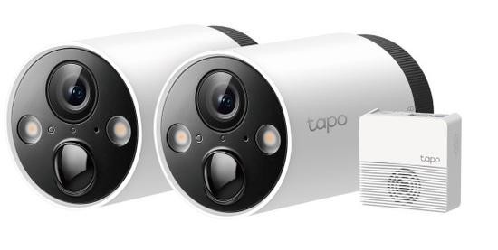 tp-link Tapo C420S2, Smart Wire-Free Security Camera, 2 Camera SystemSPEC: 2 × Tapo C420, 1 × Tapo H200, 2K+(2560x1440),, Tapo C420S2