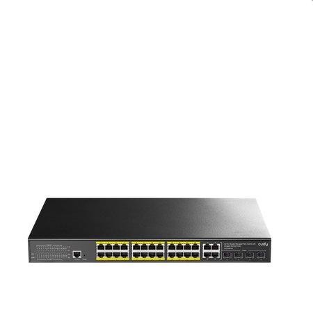 Cudy 24-Port L2 Managed Gigabit PoE+ Switch with 4 Gigabit Combo Ports, 300W, GS2028PS4-300W