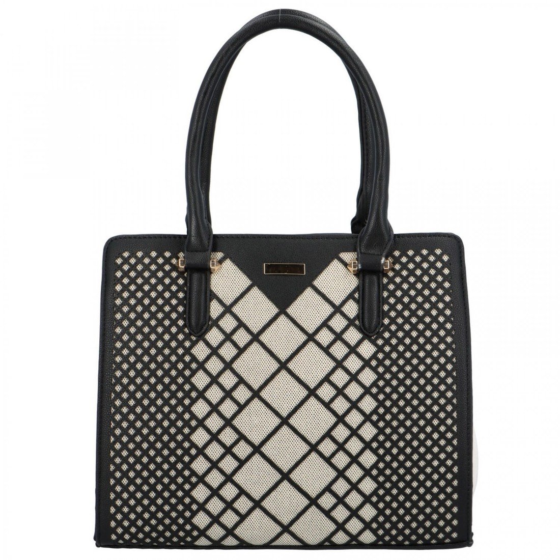 Elegantní dámská koženková kabelka přes rameno Rimi, černá