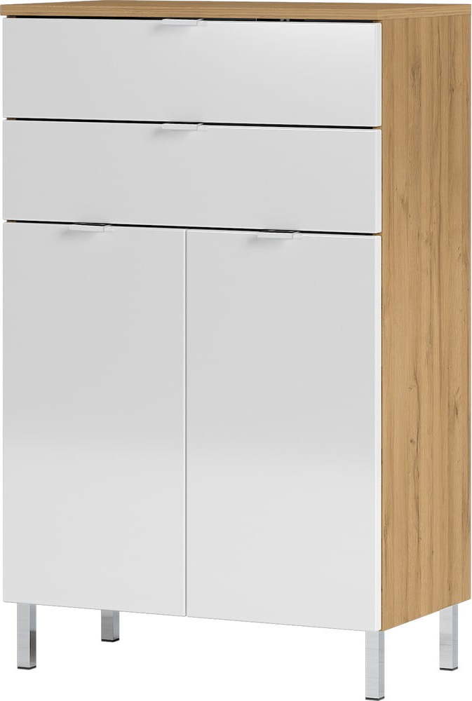 Bílá vysoká koupelnová skříňka 60x97 cm Mauresa - Germania