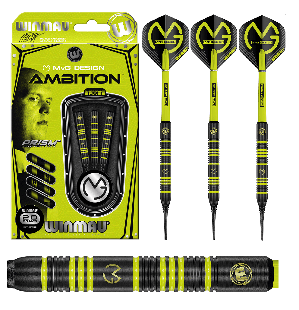 Šipky Winmau MVG Ambition 20g - soft brass