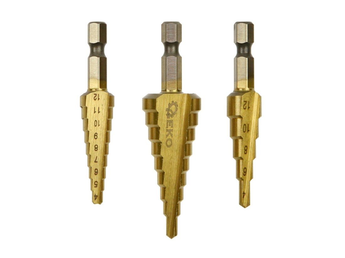 Stupňovité kuželové vrtáky 1/4