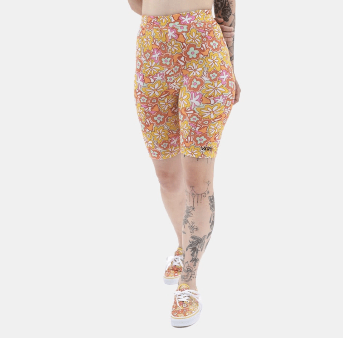 Wm flying v print legging short l