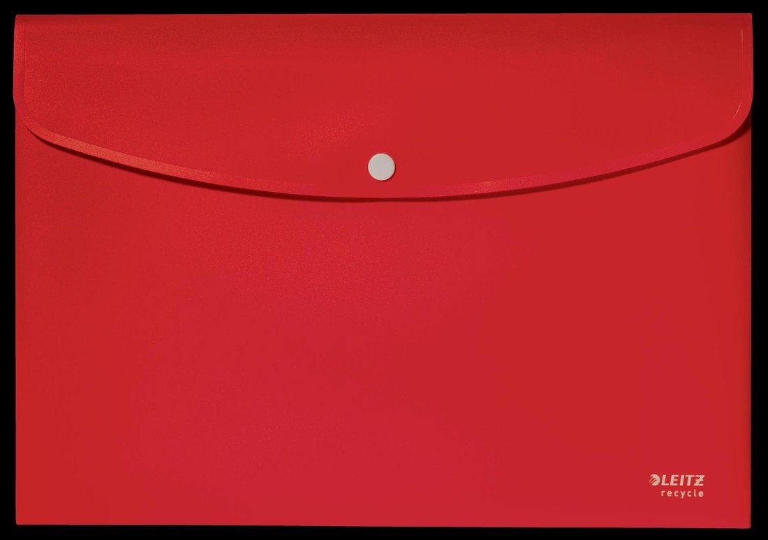 Zakládací pouzdro s drukem Leitz RECYCLE - A4, ekologické, červené