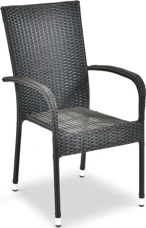 Černá zahradní židle z umělého ratanu Bonami Essentials Paris