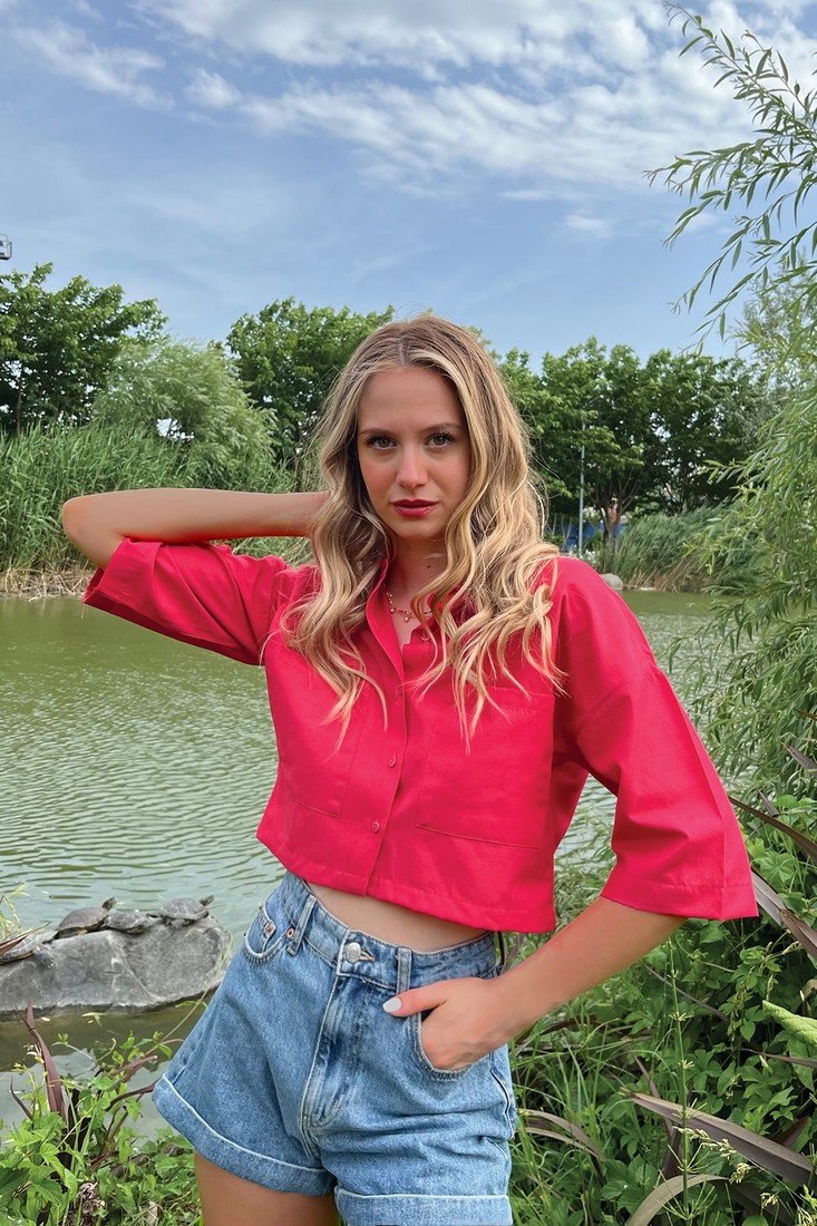 Trend Alaçatı Stili Shirt - Pink - Regular fit