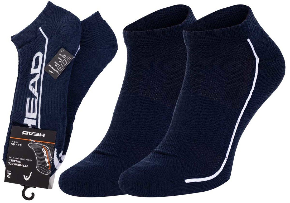 Head Unisex's 2Pack Socks 791018001 007 Navy Blue