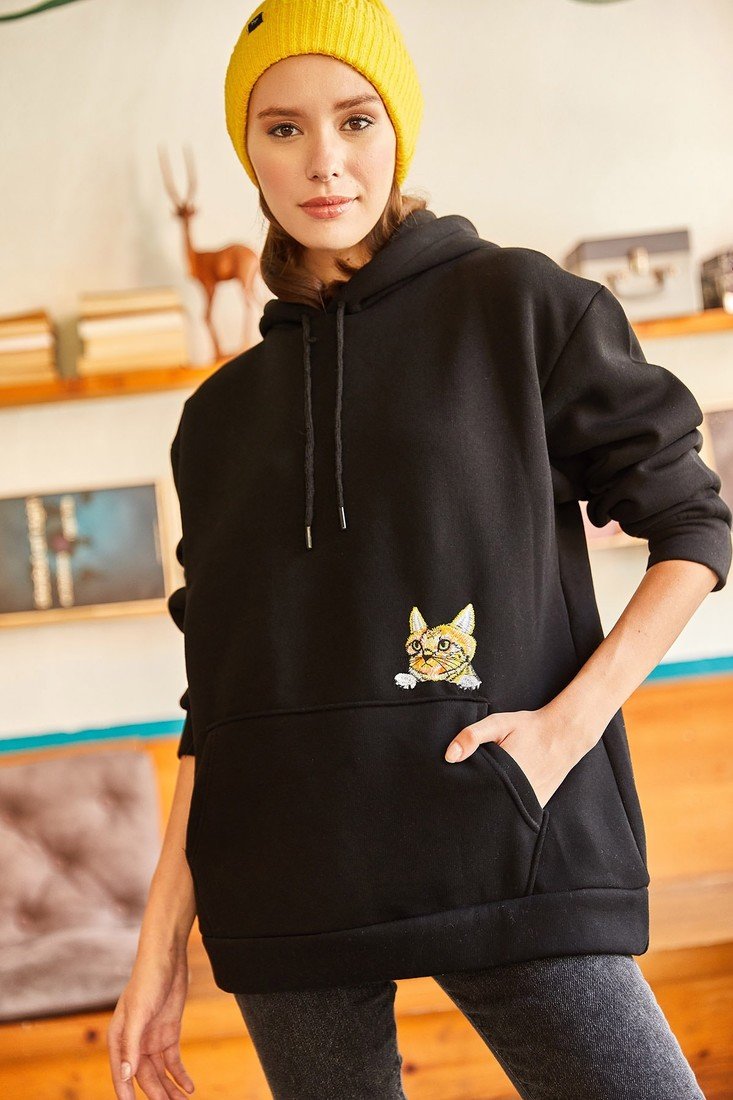 Olalook Sweatshirt - Black - Regular fit