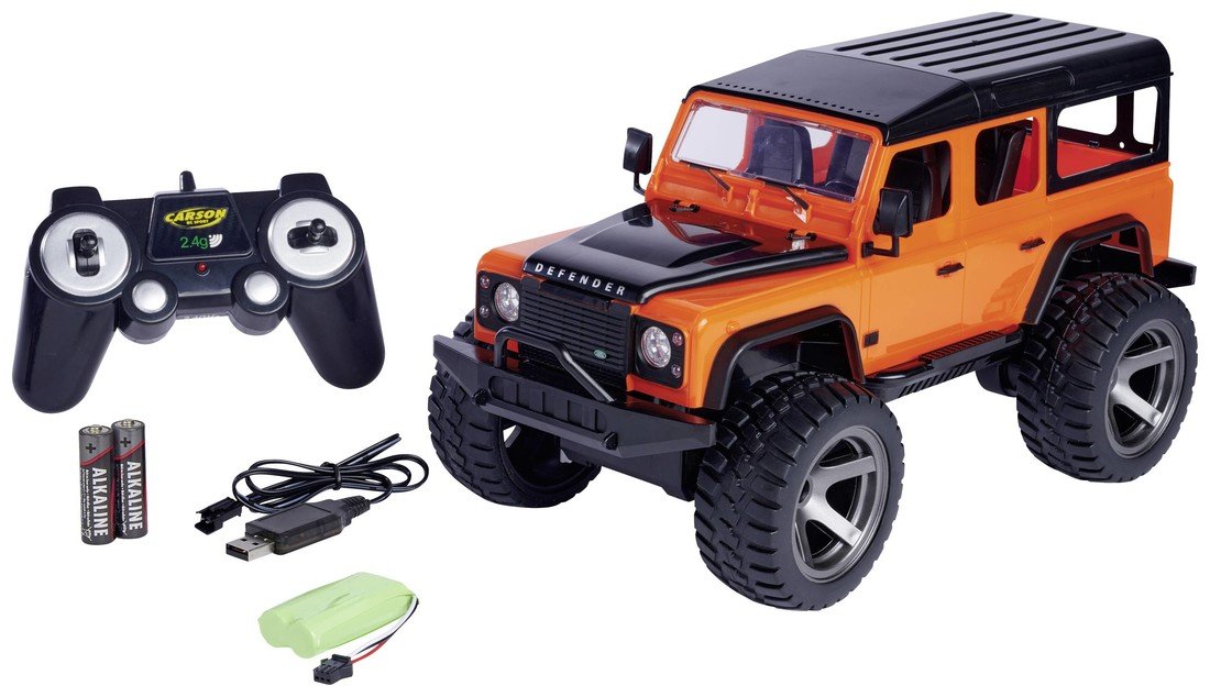 Carson Modellsport 1:12 Land Rover Defend.2.4G 100procentRTR oran  1:12 RC model auta elektrický terénní vozidlo zadní 2WD (4x2) 100procent RtR 2,4 GHz