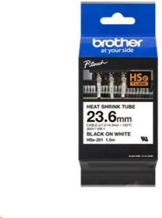 BROTHER HSe-251E - Černá na bílé - Role (2,1 cm x 1,5 m) 1 kazeta/y závěsný box - páska pro tepelně (HSE251E)