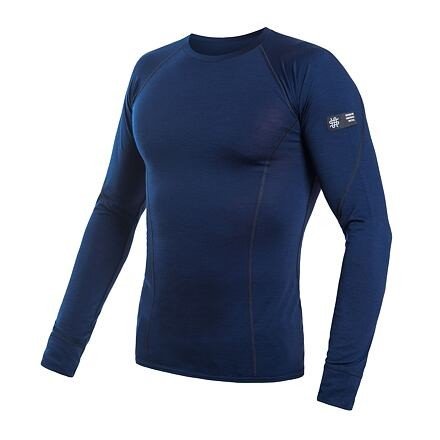 SENSOR MERINO ACTIVE pánské triko dl.rukáv deep blue Velikost: L